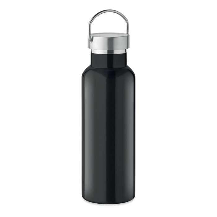 MO2107-03 gadżety reklamowe Butelka podwójna ścianka500 ml Czarny zdjecie 3-perspektywa