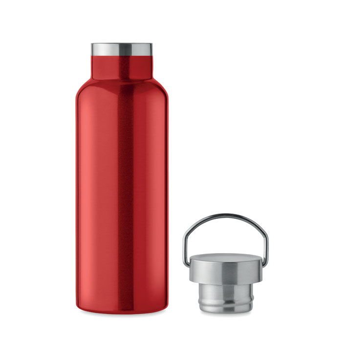MO2107-05 gadżety reklamowe Butelka podwójna ścianka500 ml Czerwony zdjecie 2-widok z boku