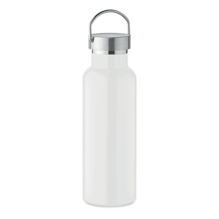 MO2107-06 gadżety reklamowe Butelka podwójna ścianka500 ml Biały zdjecie 2-widok z boku