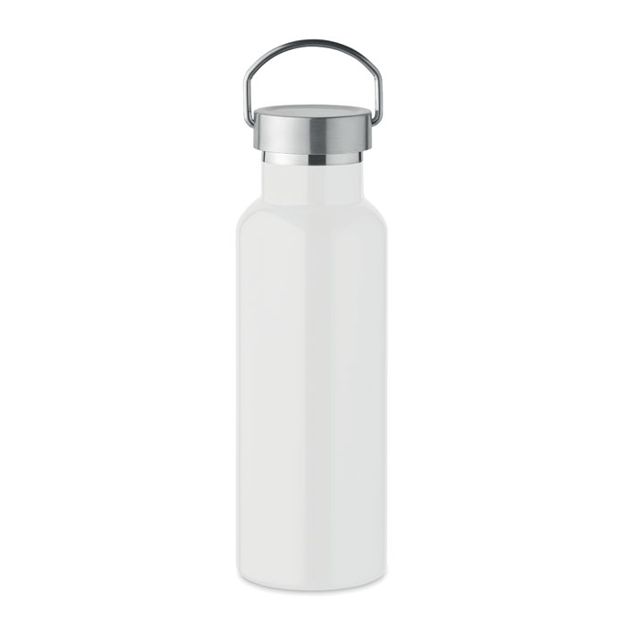 MO2107-06 gadżety reklamowe Butelka podwójna ścianka500 ml Biały z logo