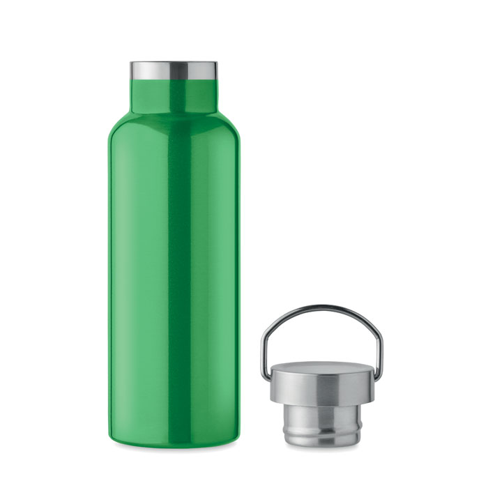 MO2107-09 gadżety reklamowe Butelka podwójna ścianka500 ml Zielony zdjecie 2-widok z boku