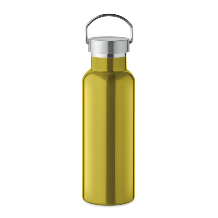 MO2107-48 gadżety reklamowe Butelka podwójna ścianka500 ml Jasny zielony z logo