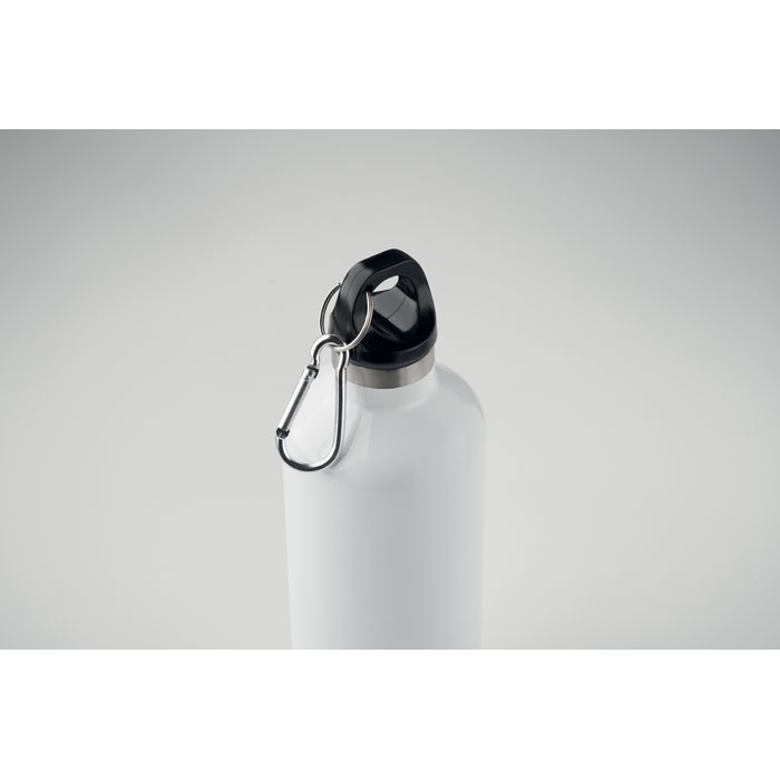 MO2336-06 gadżety reklamowe Butelka dwuścienna 500 ml Biały zdjecie 2-widok z boku