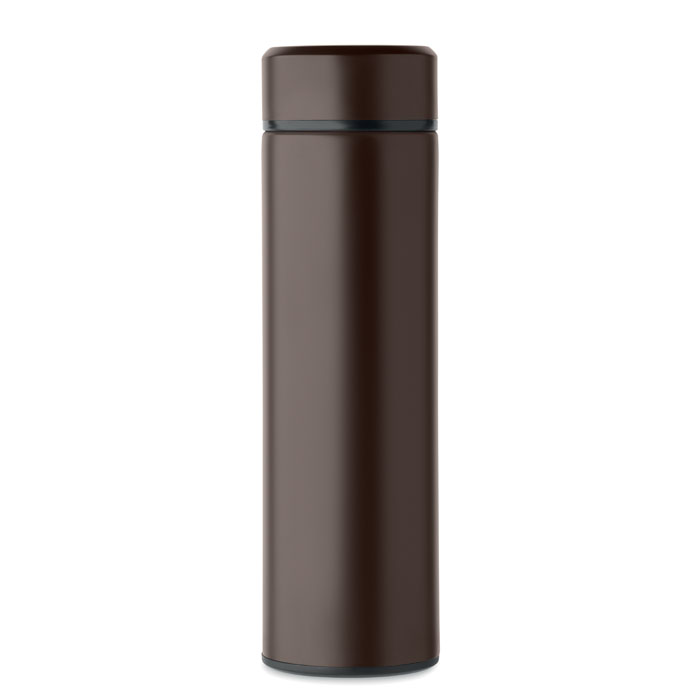 MO2383-41 gadżety reklamowe Butelka z ceramiką 420 ml Ciemny brązowy zdjecie 2-widok z boku