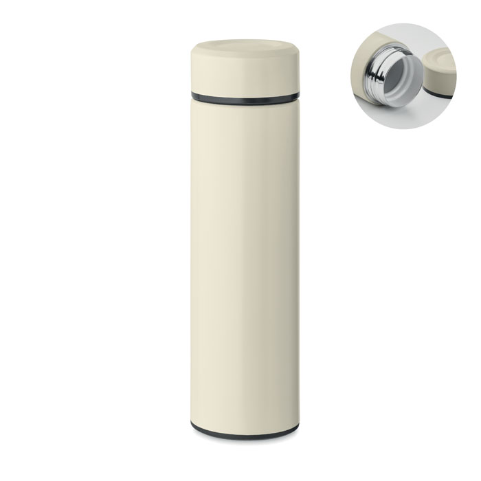 MO2383-43 gadżety reklamowe Butelka z ceramiką 420 ml Biały z logo