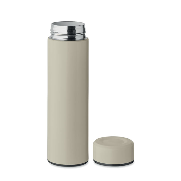 MO2383-65 gadżety reklamowe Butelka z ceramiką 420 ml Jasny szary zdjecie 2-widok z boku