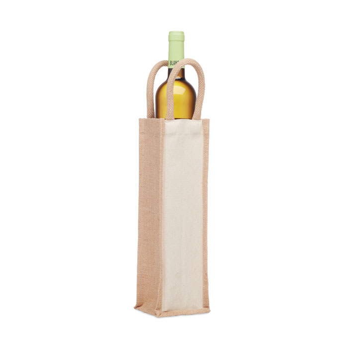 Jutowa torba na wino/1 butelka CAMPO DI VINO - obrazek 3