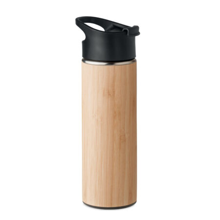 MO6371-40 gadżety reklamowe Termos bambusowy  450ml Naturalny z logo