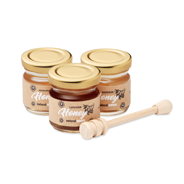 Zestaw 3 sztuk miodu BEEBEE SET - obrazek 2