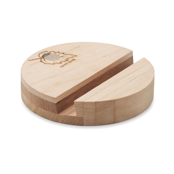 Stojak na telefon brzozowy GROW ROUND STAND - obrazek 3