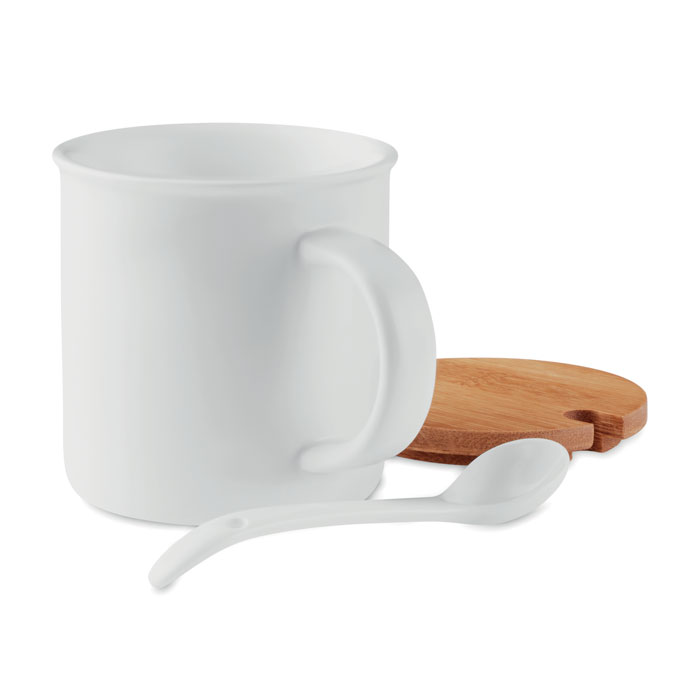 Porcelanowy kubek z łyżeczką KENYA - obrazek 3