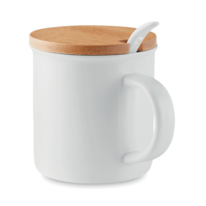 Porcelanowy kubek z łyżeczką KENYA