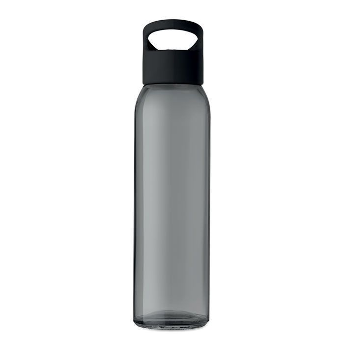 MO9746-03 gadżety reklamowe Szklana butelka 500ml Czarny zdjecie 2-widok z boku