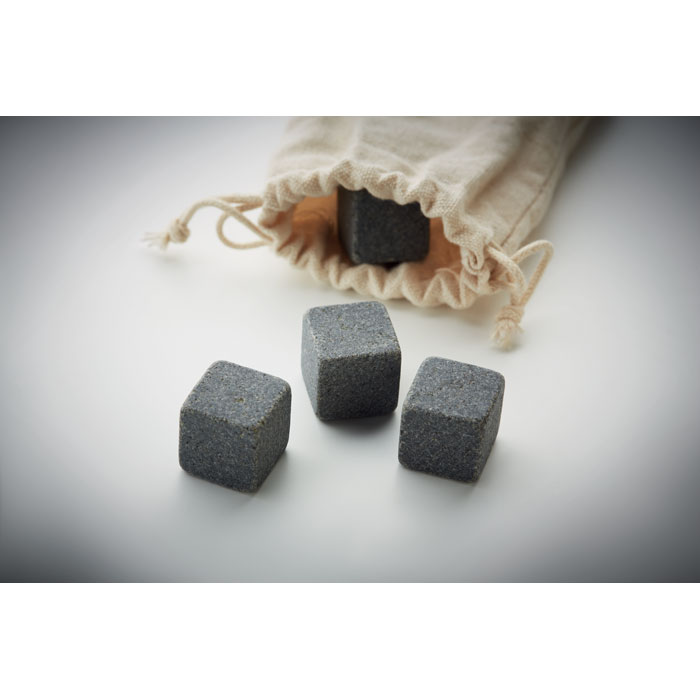 4 kamienne kostki lodu w etui ROCKS - obrazek 3