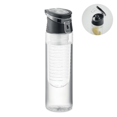 MO2470-03 gadżety reklamowe Butelka RPET 500 ml Czarny z logo