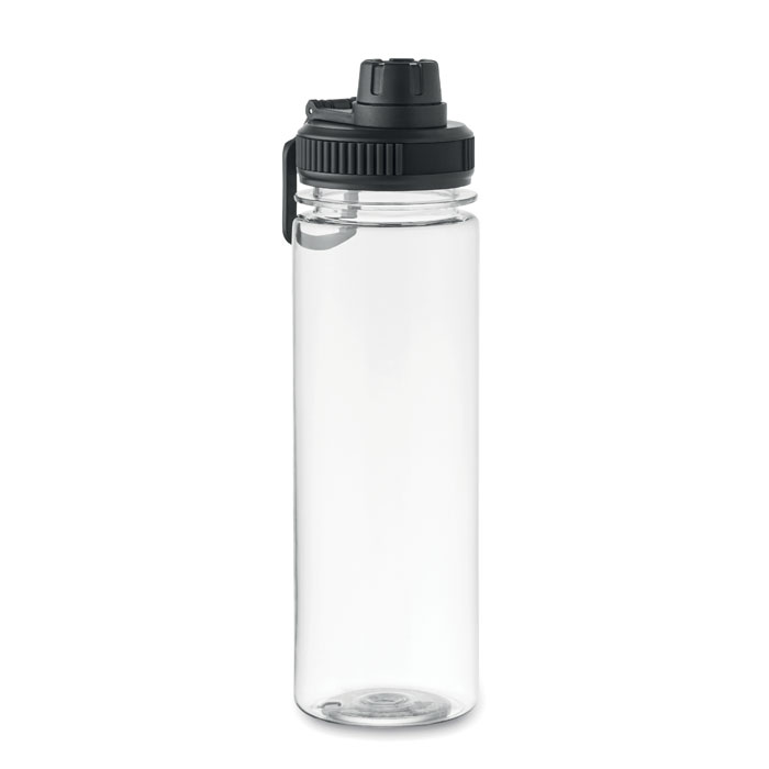 MO2575-03 gadżety reklamowe Butelka RPET 750 ml Czarny z logo