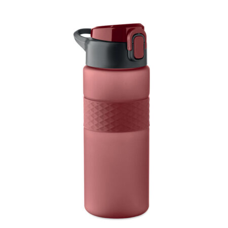 MO2755-02 gadżety reklamowe Butelka do picia RPET 700 ml Ciemny czerwony z logo