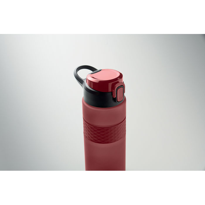 MO2755-02 gadżety reklamowe Butelka do picia RPET 700 ml Ciemny czerwony zdjecie 3-perspektywa