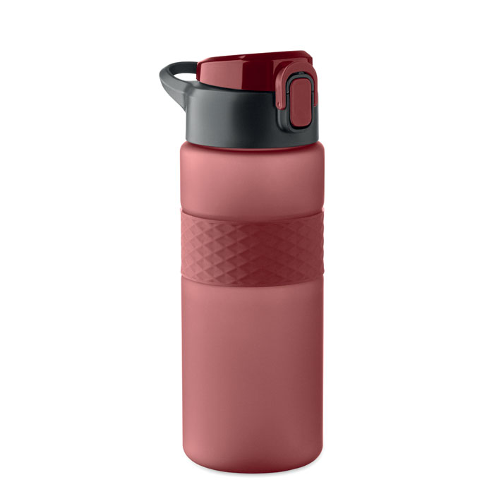 MO2755-02 gadżety reklamowe Butelka do picia RPET 700 ml Ciemny czerwony z logo