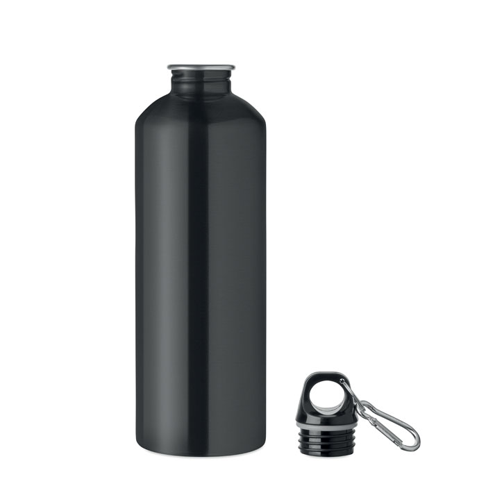 MO2829-03 gadżety reklamowe Butelka z 1 ścianką 1000 ml Czarny zdjecie 2-widok z boku