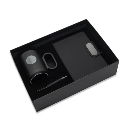 Zestaw biznesowy Silver Black z logo