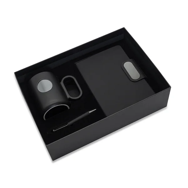 Zestaw biznesowy Silver Black z logo