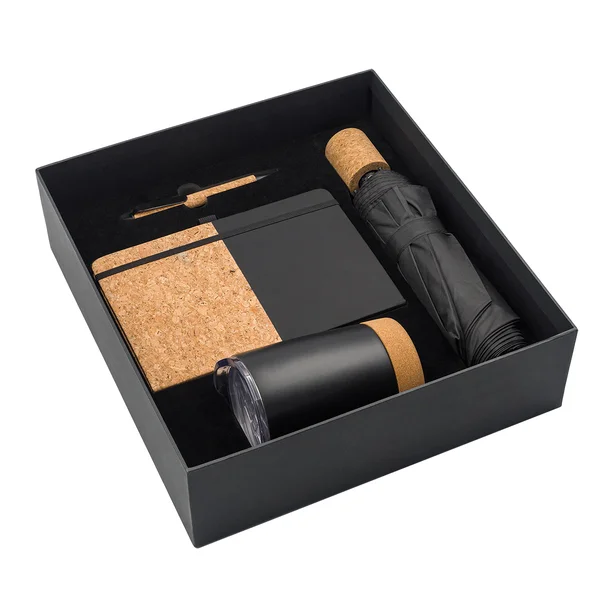 Zestaw biznesowy z logo Cork Black